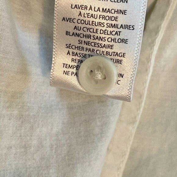 Beach Lunch Lounge Linen Zena Striped Shirt Dress Sz S Sleeveless Blue Lined - Picture 14 of 15